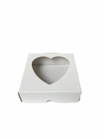 Dárková krabička s průhledem - srdce (120x120x35 mm)